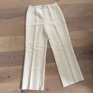 Cream Ann Taylor Loft silk dress pants